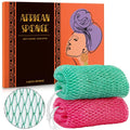 African Net Sponge Authentic - African Exfoliating Net Sponge Real African Wash Cloth Loofah - African Bath Sponge with Knots Exfoliator Net for Shower Body Scrubber - Skin Smoother Scrub Net