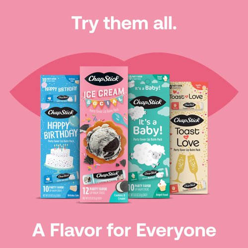 ChapStick Icecream Social Cookies & Cream Party Pack 12CT .15OZ