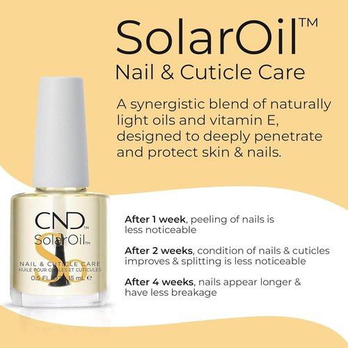 CND Cuticle Couple - SolarOil & Cuticle Eraser Set | Natural Moisturizing Blend, 0.5 Fl Oz