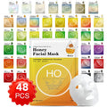 VESPRO Collagen Essence Sheet Facial Masks (48 Pack), Bulk Sheet Masks for Face, Skincare for All Skin Types, Moisturizing and Soothing, Natural Skin Care Spa Face Mask