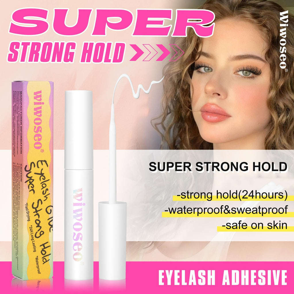 wiwoseo Half Lashes Natural Eyelashes with Glue Cat Eye Lashes Natural Look False Eyelashes with Lash Glue Pestañas Postizas Naturales Half Eyelashes Kit with Clear Eyelash Glue 16 Pairs
