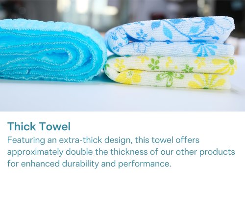 Arumary Exfoliating Shower Towel – Premium Exfoliating Washcloth for All Skin Types - Made in Korea, Blue