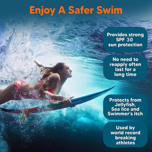 Safe Sea Zinc Oxide Sunscreen SPF30 | Clear Mineral Face And Body Reef Safe Sunscreen Without White Cast | Anti-Jellyfish Sting Protective Lotion | 3.4Oz (100ml) (1 Pack)