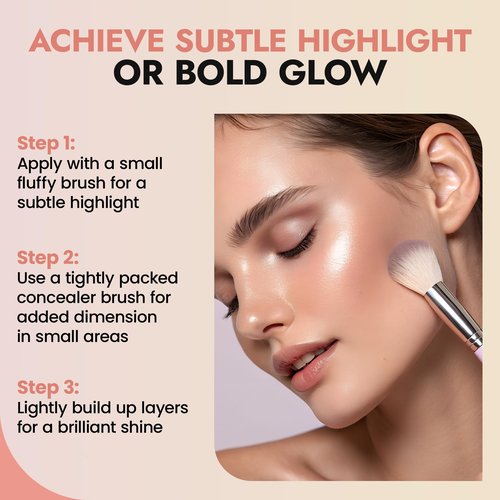 Organic Highlighter Makeup Powder, Diamond Dust - Talc-Free, Lightweight & Vegan Shimmer Highlighter for Radiance on Face, Body & Collarbone - No Paraben, Cruelty-Free, Made in USA