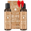 Viking Revolution Beard Wash and Beard Conditioner for Men with Argan Oil and Jojoba Oil - Beard Softener and Strengthener Beard Care Beard Shampoo and Conditioner with Ginseng Root (5oz, Palo Santo)