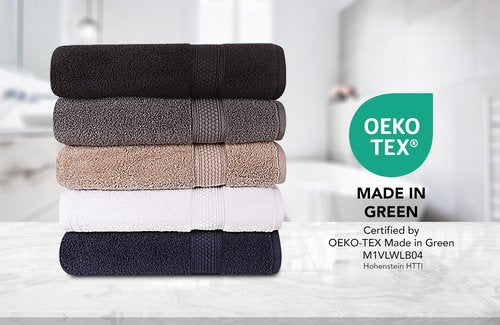 A1HC Wash Cloths Set (13x13 Inches), 500 GSM 100% Ring Spun Cotton, Oeko-TEX Green Certified, Zero Twist, Ultra Soft, Quick Dry & Highly Absorbent, Soft Washcloths (Bright White, 12 Piece Wash Cloth)