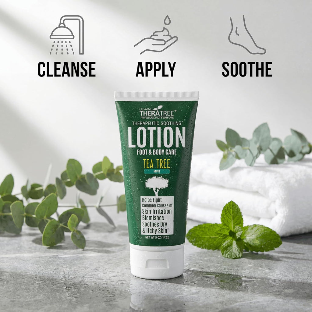 TheraTree Tea Tree Oil Lotion - Soothing Moisturizer with Neem Oil & Aloe Vera for Dry Skin | 5 oz