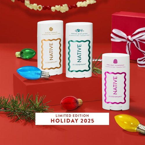Native Deodorant - Holiday Edition Gumdrop Scent | 72-Hour Odor Control, Aluminum-Free Formula