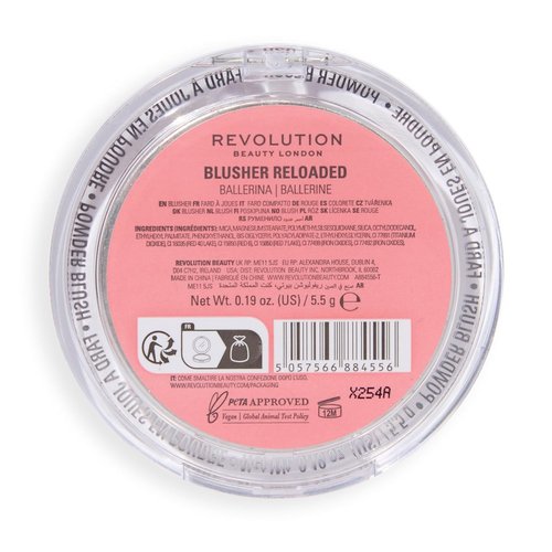 Revolution Blusher Reloaded - Talc-Free Matte Powder Blush for Cheeks | Rich Pigment & Buildable, Ballerina