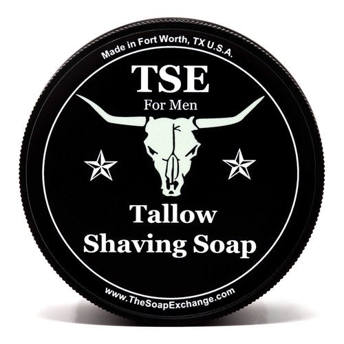 TSE for Men Lavender Sage Shaving Soap with Tallow and Shea Butter. Natural Ingredients for Rich Lather and a Smooth Comfortable Shave. Artisan 4.5 oz Semi-Soft Italian Style. Made in the USA.