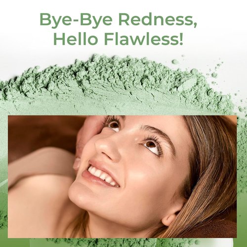 Green Corrector | Mineral Makeup Powder for Redness & Acne – Full Coverage Concealer, SPF 20, 5g Jar