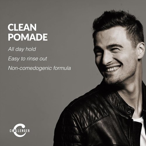 Challenger Fragrance-Free Cream Pomade - Non-Comedogenic Hair Gel for Medium Firm Hold | 3oz