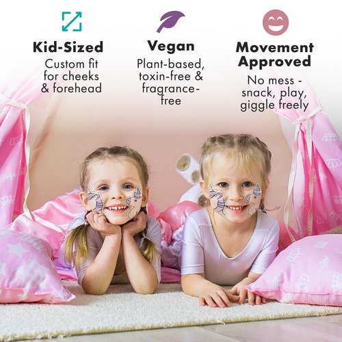 Unicorn Kids Face Masks Skincare Set (20pcs), Organic Vegan & Kid Safe Skin Care Ages 4+, Cute Animal Sheet Masks for Girls, Spa Day, Sleepover, Slumber Party Favors, Stuffs and Gifts for Little Girls