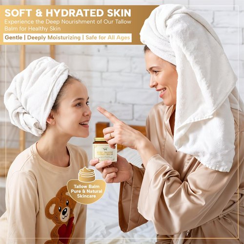 Dr. Miraculous 100% Grass-Fed Whipped Beef Tallow and Honey Balm for Skin, Moisturizer for Face & Body with Organic Beeswax & Organic Honey Balm, All Natural Formula, 4.23OZ (120G)
