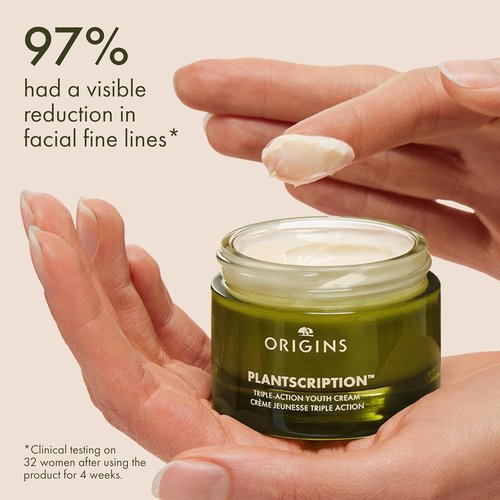 Origins Plantscription Triple-Action Youth Cream - Firming, Smoothing & Hydrating Face Cream | 1.7 Fl Oz