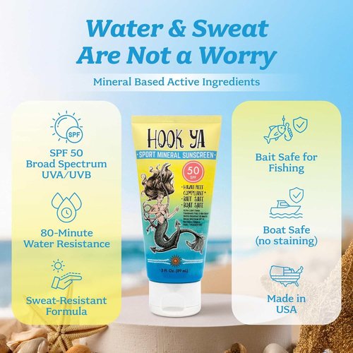 Hawaii Reef Compliant Non-Nano Mineral Sunscreen - 3oz Travel Size | UVA/UVB Protection, Fragrance-Free