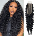 2x6 HD Lace Closure Burmese Curly Transparent 2 by 6 HD Lace Closure 14 Inch 100% Brazilian Virgin Unprocessed Middle Part Human Hair Closure