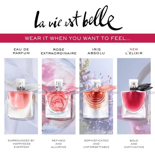 Lancôme La Vie Est Belle L'Elixir Eau De Parfum 3.4 Fl. Oz - Warm Floral Scent with Raspberry, Bergamot & Cocoa Butter | Women's Fragrance