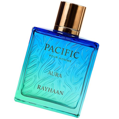 Rayhaan Pacific Aura Eau de Parfum Spray for Men - Citrus, Mint & Amber Scent | 3.4 Ounce (100 ml)