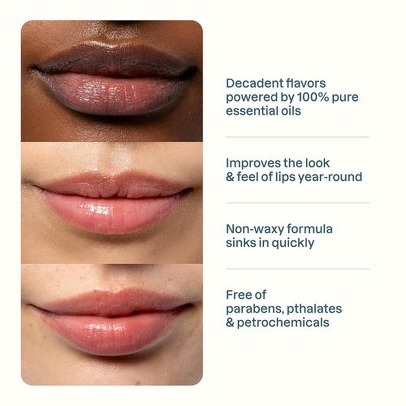 Cliganic Organic Lip Balm Set | 6 Tropical Flavors - 100% Natural Moisturizer for Dry Lips