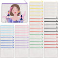 AMDAILY 50Pcs Canvas Makeup Bags Bulk, 7.87 x 5.7Inch Cotton Sublimation Blank DIY Heat Transfer Cosmetic Bag w/Colorful Zipper for Bridesmaid Makeup Bag Travel Toiletry Pouch Storage, Easter Craft