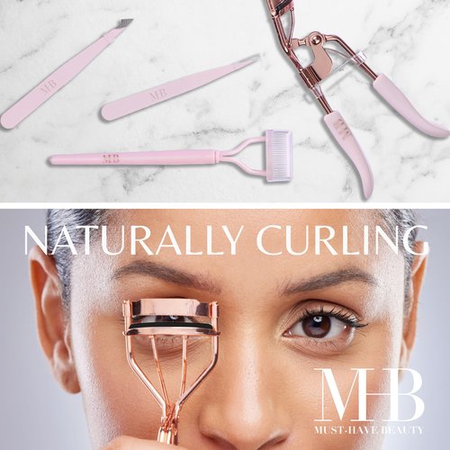 14pc Ultimate Beauty Brush Collection - Full Makeup Eyelash Curler Tweezer Sponge Kit Cosmetic Tools Professional Face Eye (ROSE GOLD)