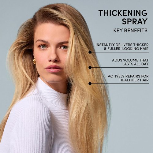 OUAI Hair Thickening Spray - Volumizing Formula for Thicker, Fuller Hair - Strengthens & Repairs (6 Fl Oz)