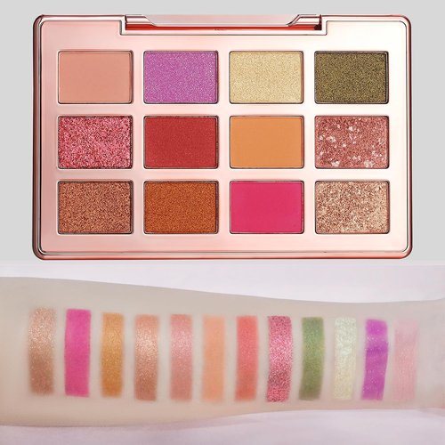 IS'MINE 12 Color Eyeshadow Palette - High Pigment Waterproof Vegan Makeup | Luxury Baked Formula (Color 01)