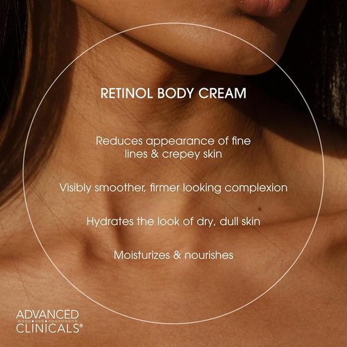 Advanced Clinicals Retinol Body Lotion - Anti-Aging Moisturizer for Fine Lines & Wrinkles | 16 Ounce