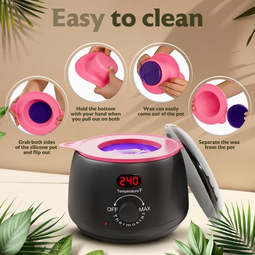 All-in-One Wax Warmer for Hair Removal – Hard Wax Kit with Wax Pot, Complete Body Waxing Kit for Women & Men (39 Accessories)