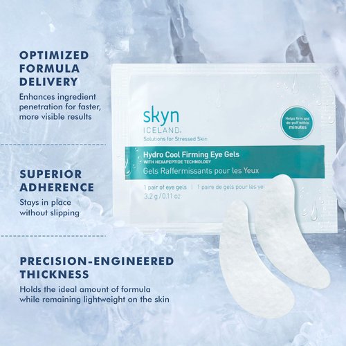 skyn ICELAND Hydro Cool Firming Under Eye Patches. Eye Gel Mask to Firm And Reduce Wrinkles, Fine Lines, Dark Circles, Puffy Eyes & Bags, 4 Pairs
