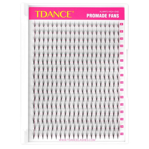 TDANCE Premade Fans Eyelash Extensions 320 Fans Pre Made Fans Lash Extensions Middle Stem Heat Bonded Premade Lash Fans Volume Lash Extensions(320-WISPY-7D-0.05-D-8-15mm)