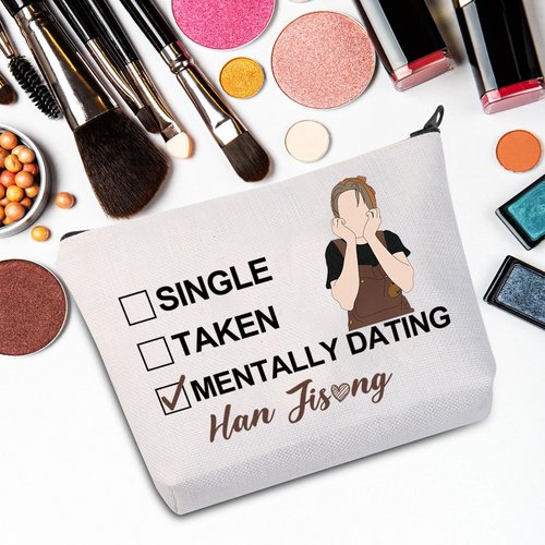 JNIAP Stay Han Makeup Bag Stay Quokka Gifts Single Taken Mentally Dating With Han Gifts Stay Member Gifts (WITH HAN mb)
