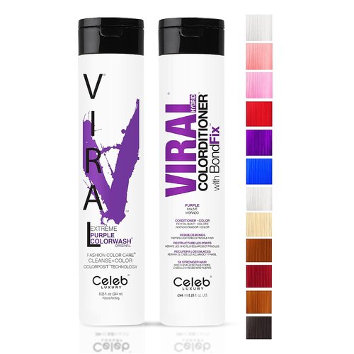 Celeb Luxury Intense Color Depositing Shampoo - Vegan Hair Dye with BondFix Rebuilder | Semi-Permanent Color