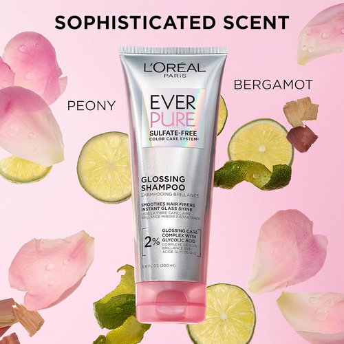 L'Oreal Paris EverPure Glossing Shampoo & Conditioner Set - Sulfate-Free, Glycolic Acid for Shine & Smoothness