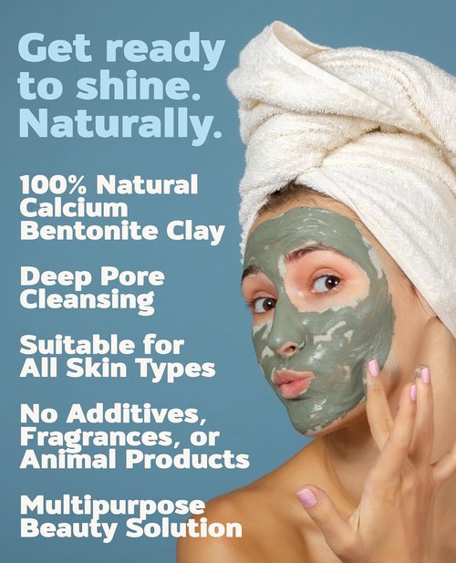 Aztec Secret - Indian Healing Clay 10oz Jar - Deep Pore Cleansing Facial & Body Mask | 100% Natural Calcium Bentonite Clay