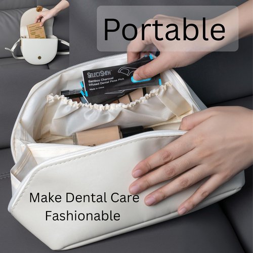 Dental Floss Picks-200 Count Individually Wrapped, Strong Charcoal Floss for Tight Teeth, Gum Health, Plaque Removal, Travel & Daily Oral Hygiene Friendly by SelectShen™