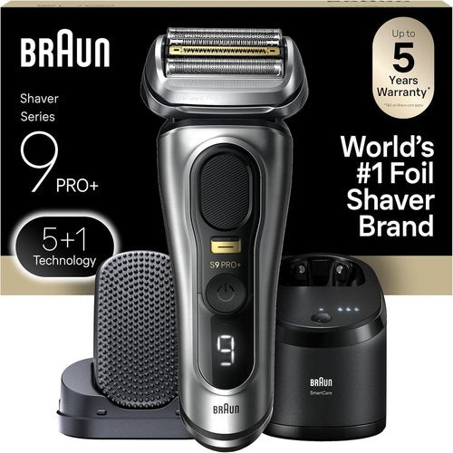 Braun Series 9 PRO+ Electric Razor - 5 Pro Shaving Elements for Ultimate Closeness & Comfort | 6-in-1 SmartCare Center