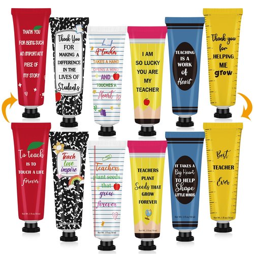 Loopeer 24 Pcs Teacher Appreciation Gifts Bulk Hand Cream Hand Lotion Inspirational Dry Cracked Hands Travel Size Moisturizing Gifts for 2026 Teacher Appreciation Week Graduation
