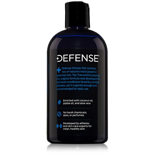 Defense Soap Tea Tree Body Wash | All Natural Organic Shower Soap for Athletes | Odor Control & Skin Fungal Protection for Sports, Post Workout & Recovery - 12 oz (Pack of 2)