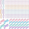 Patelai 48 Pcs Handle Grip Nail Brush Bulk Colorful Nail Scrubber Fingernail Brushes Hand Toes Cleaning Brushes Pedicure Scrubbing Tool for Men and Women, Multicolor Brush