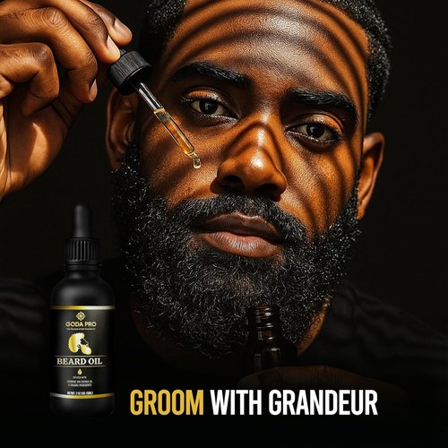 GODA PRO Premium Beard Oil - Nourishing Vitamins & Batana Oil | 2 oz Natural Organic Formula
