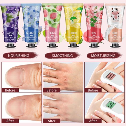 56 Pack Hand Cream Gifts Set, Easter Basket Stuffers, Bulk Hand Lotion Travel Size for Dry Cracked Hands, Mini Hand Lotion for Mothers Day Gifts, Bridal Shower Favors and Teacher Gifts for Women