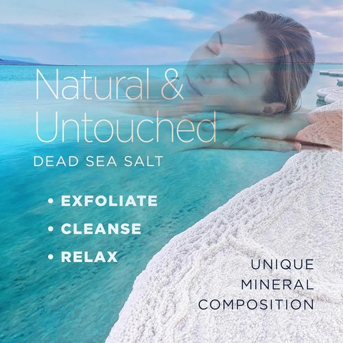 Minera Fine Grain Dead Sea Salt - 100% Pure & Natural Bath Soaks | 5 lbs, Fast-Dissolving, Unscented
