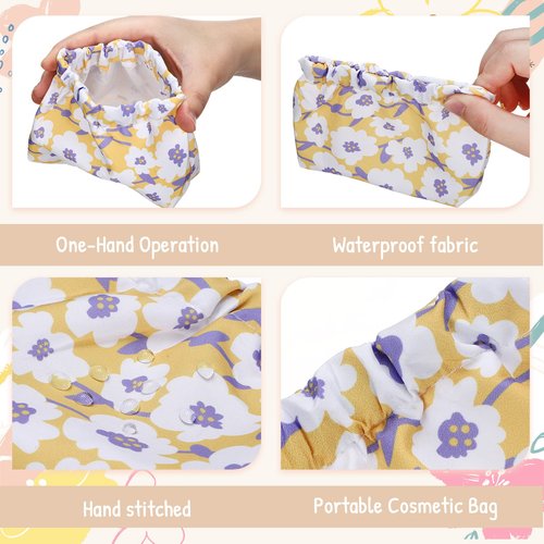 Buryeah 9 Pcs Mini Makeup Bag for Purse Cosmetic Bag Small Pouches Waterproof Travel Lipstick Organizer for Women(4.7 x 5.1 Inch)