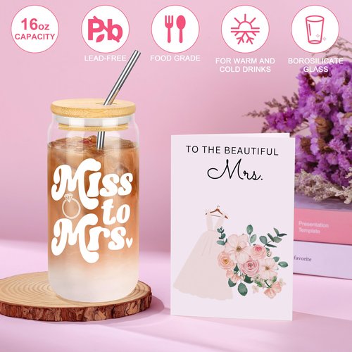 JoycuFF Bride Gifts for Bridal Shower 2026, Wedding Gifts for Bride to Be, Future Mrs, Engagement, Bachelorette Party Gift Set of 5