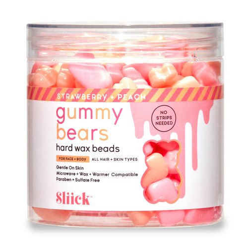 Sliick Hard Wax Beads for Hair Removal, Gummy Bears – Stripless Wax Beads for Face, Body & Sensitive Skin, 8 oz