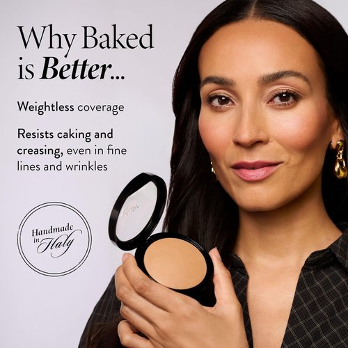 Laura Geller New York Baked Double Take Powder Foundation - Medium - Buildable Coverage & Matte Finish