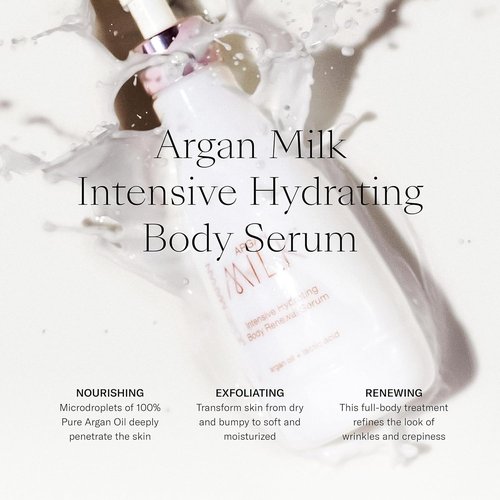 Josie Maran Argan Milk Body Care Gift Set - Intense Hydration Serum & Night Cream - Fast-Absorbing Argan Oil (2 Count)