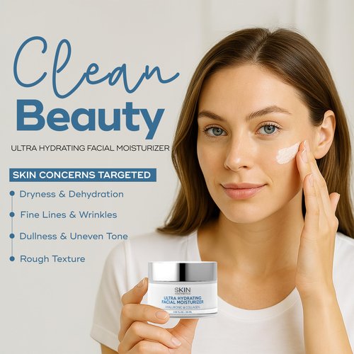 Skin Aesthetics Hyaluronic Acid & Collagen Face Moisturizer - Anti-Aging, Ultra Hydrating, Fine Lines & Wrinkles Treatment - Dermatologist Tested Korean Skincare - Clean Beauty, Cruelty-Free - 1.69 oz